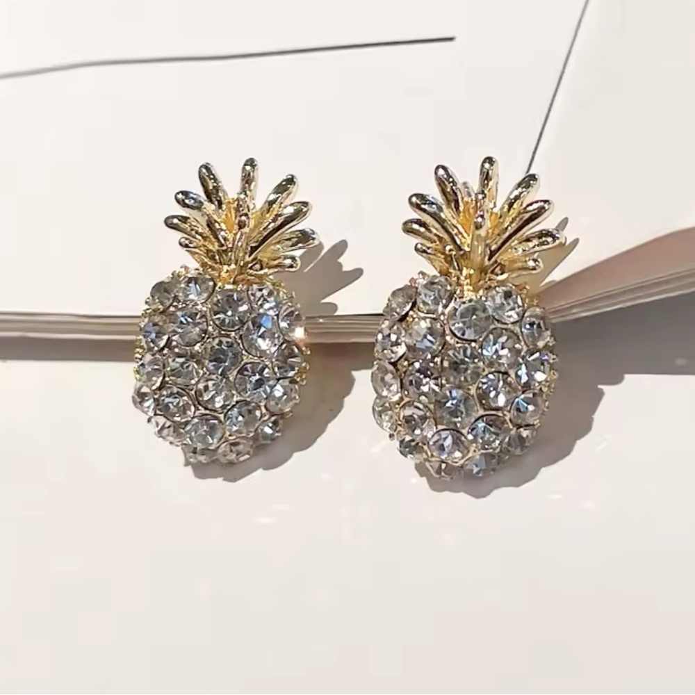 Crystal Zircon Pineapple Earrings